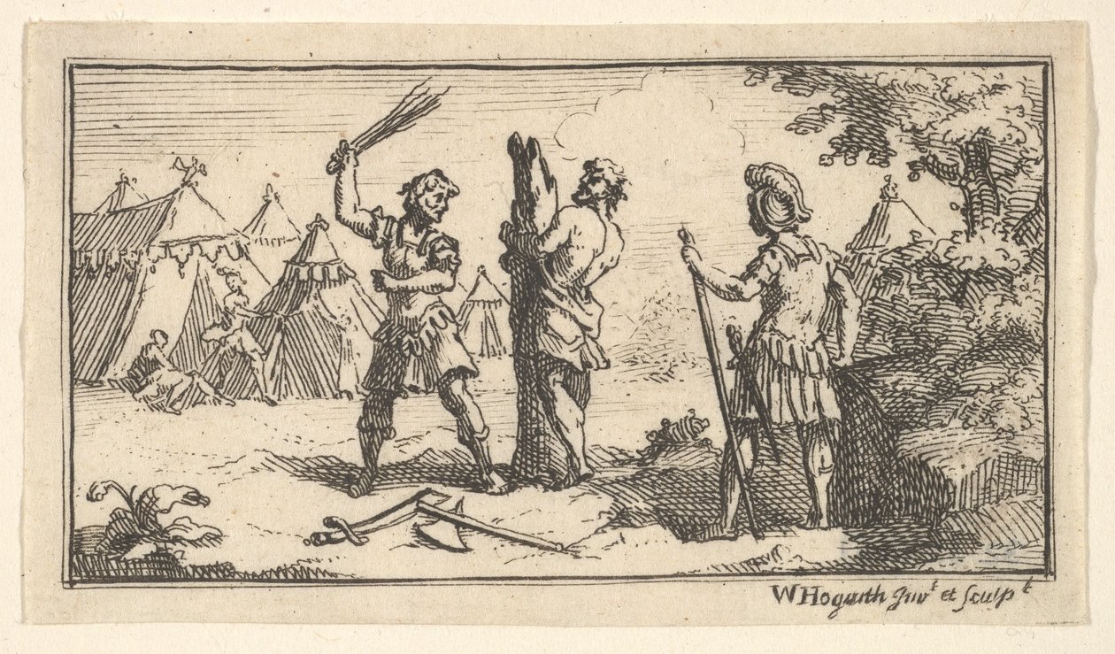 Fustigatio John Beaver, Római katonai büntetések, 1725, 1725 után. alkotó: William Hogarth