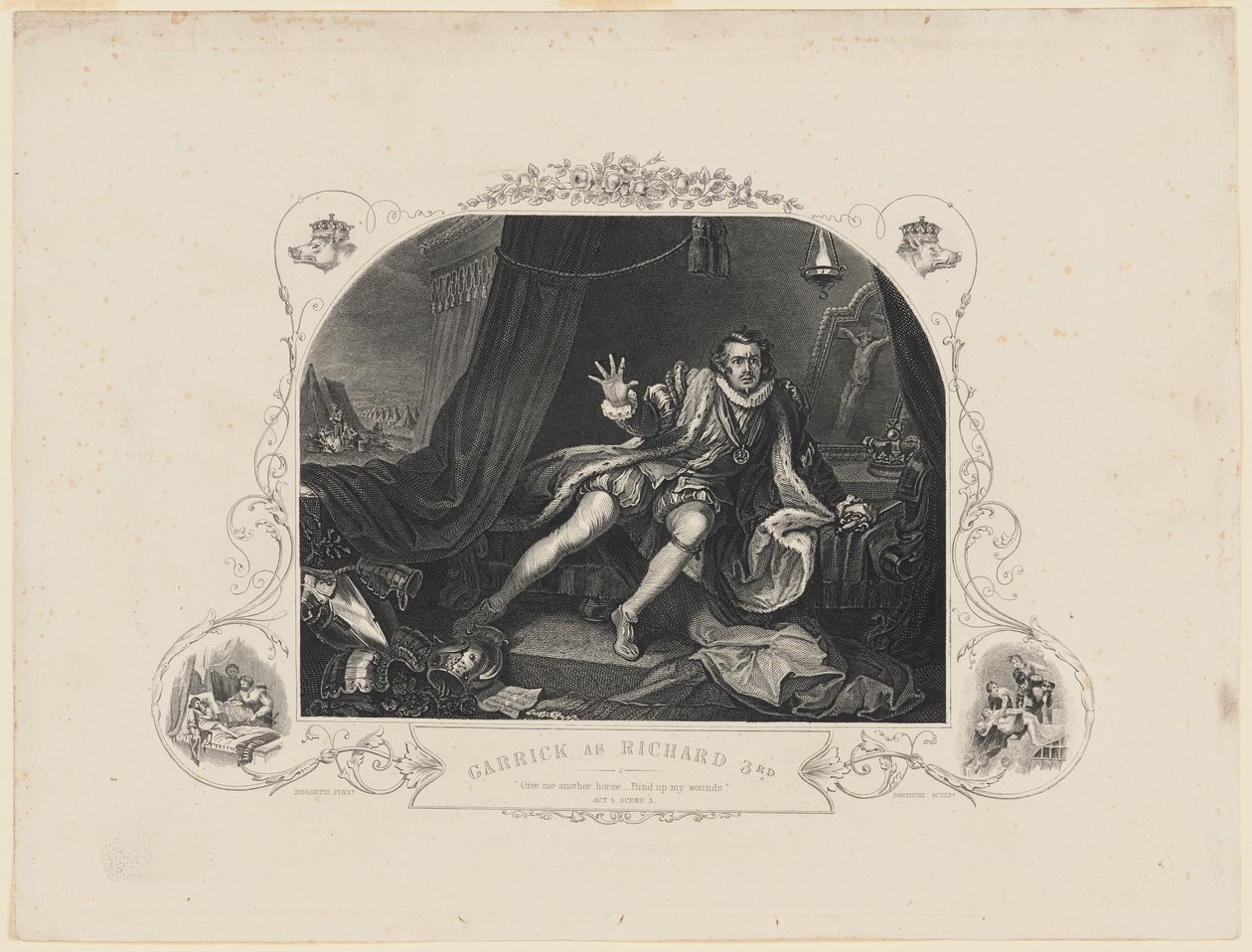 Garrick mint Richard 3rd alkotó: William Hogarth
