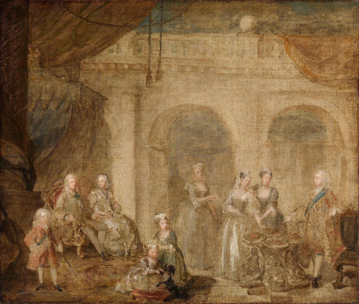 II. György, Anglia királya és családja alkotó: William Hogarth