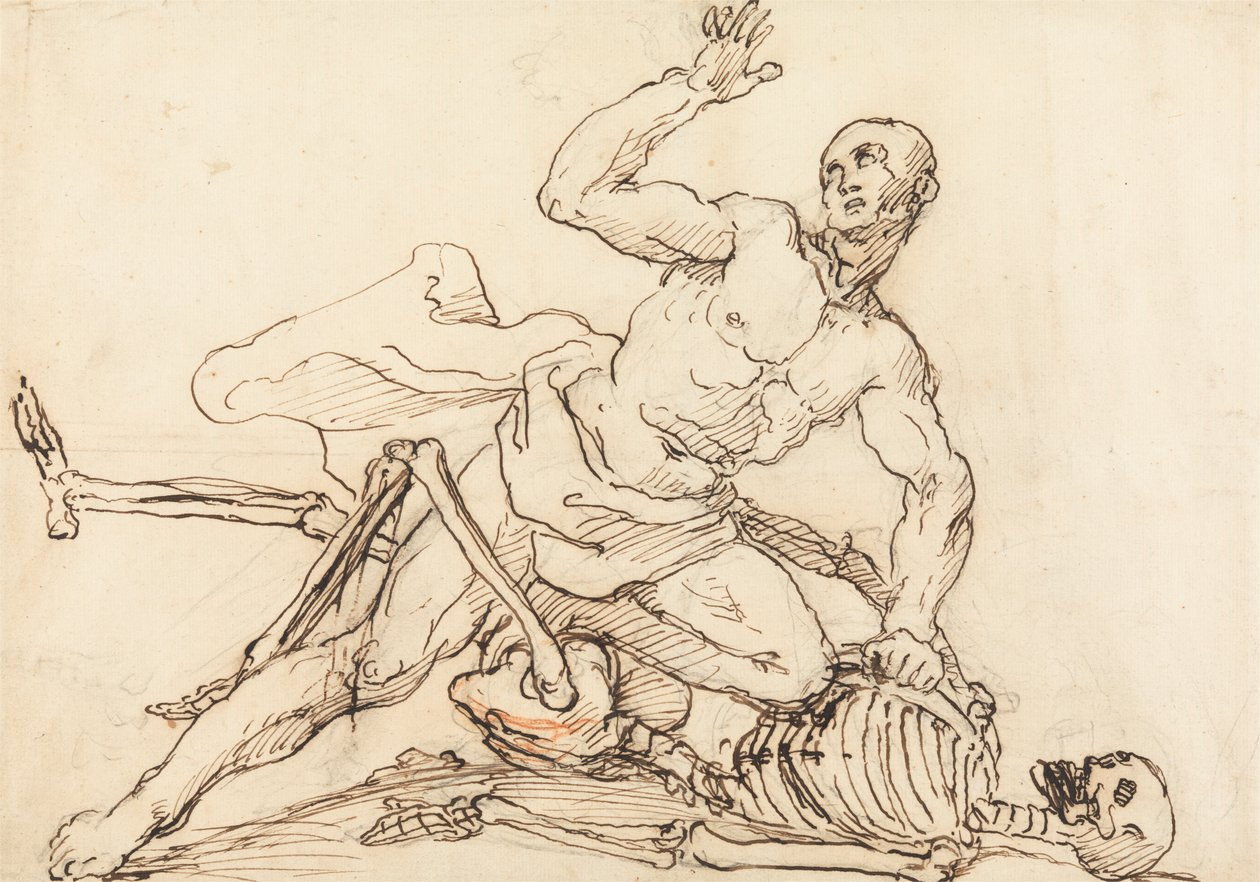 George Taylor sírfelirata: George Taylor megtöri a halál bordáit alkotó: William Hogarth