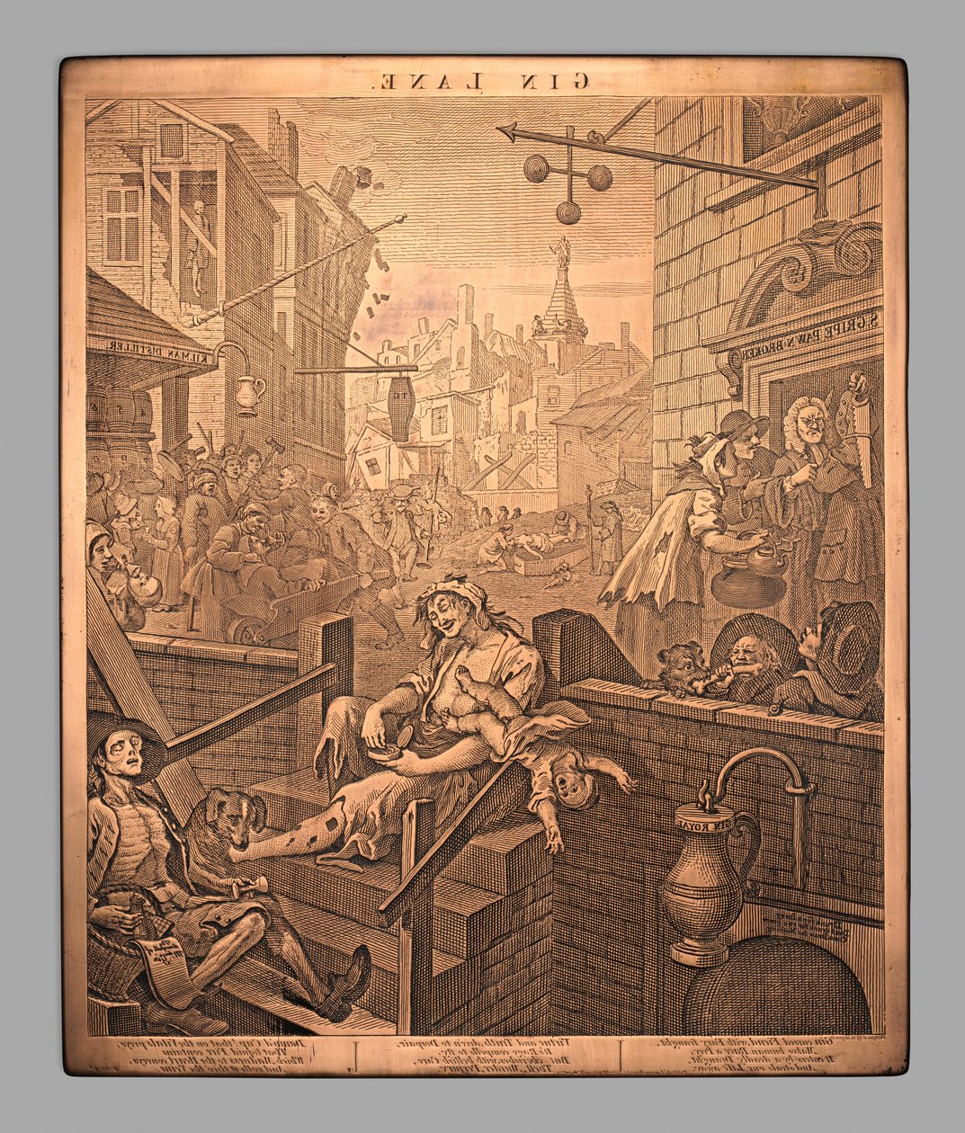 Gin Lane alkotó: William Hogarth
