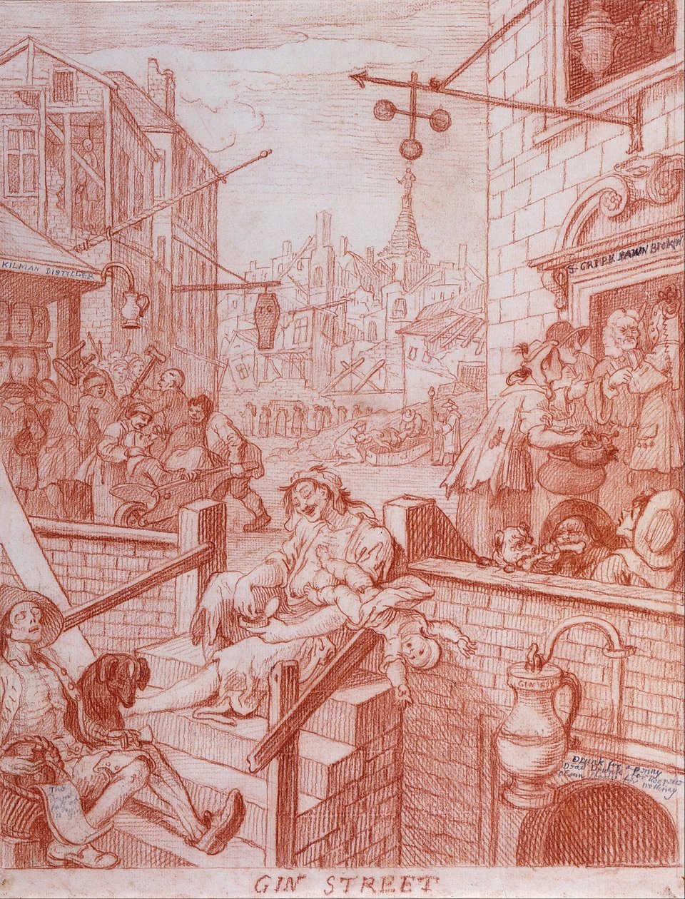 Gin-Straße alkotó: William Hogarth
