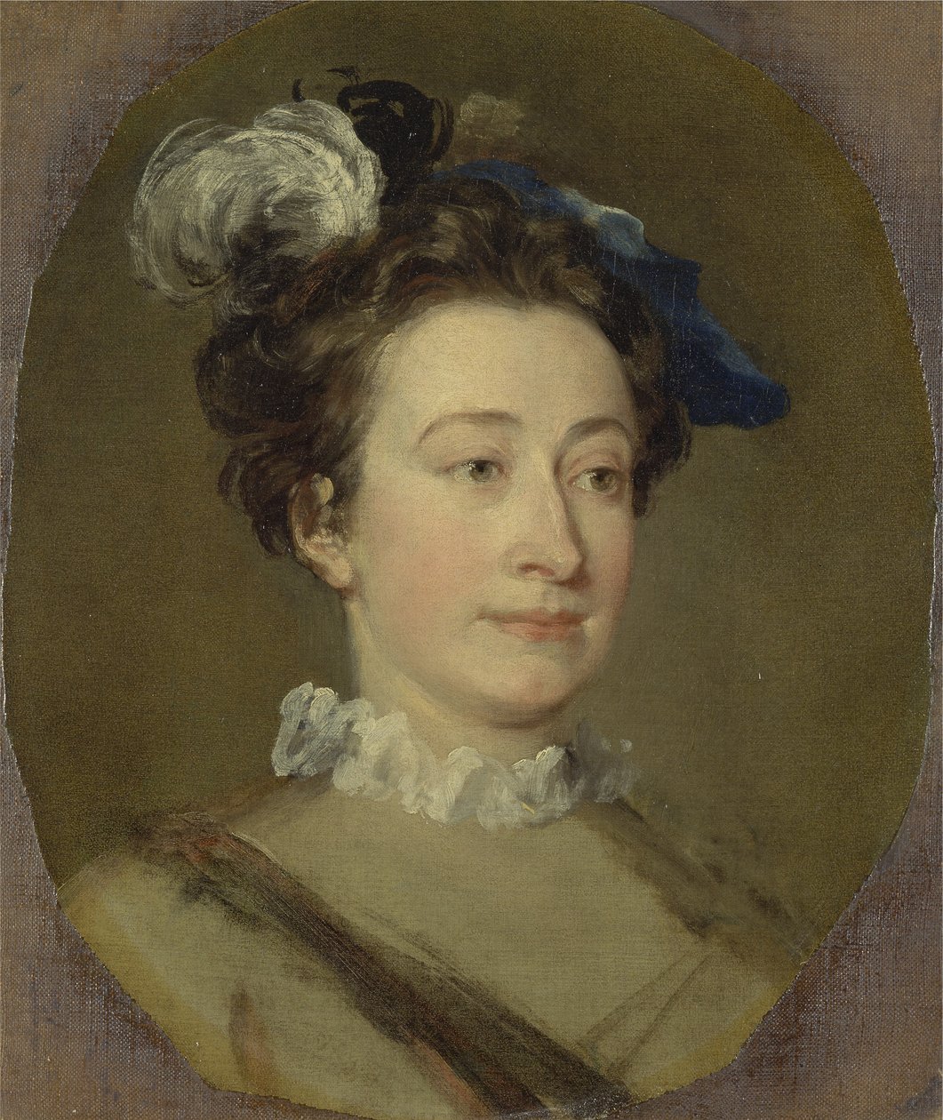 Lány tollas kalapban, 1740 körül (olaj, vászon) alkotó: William Hogarth