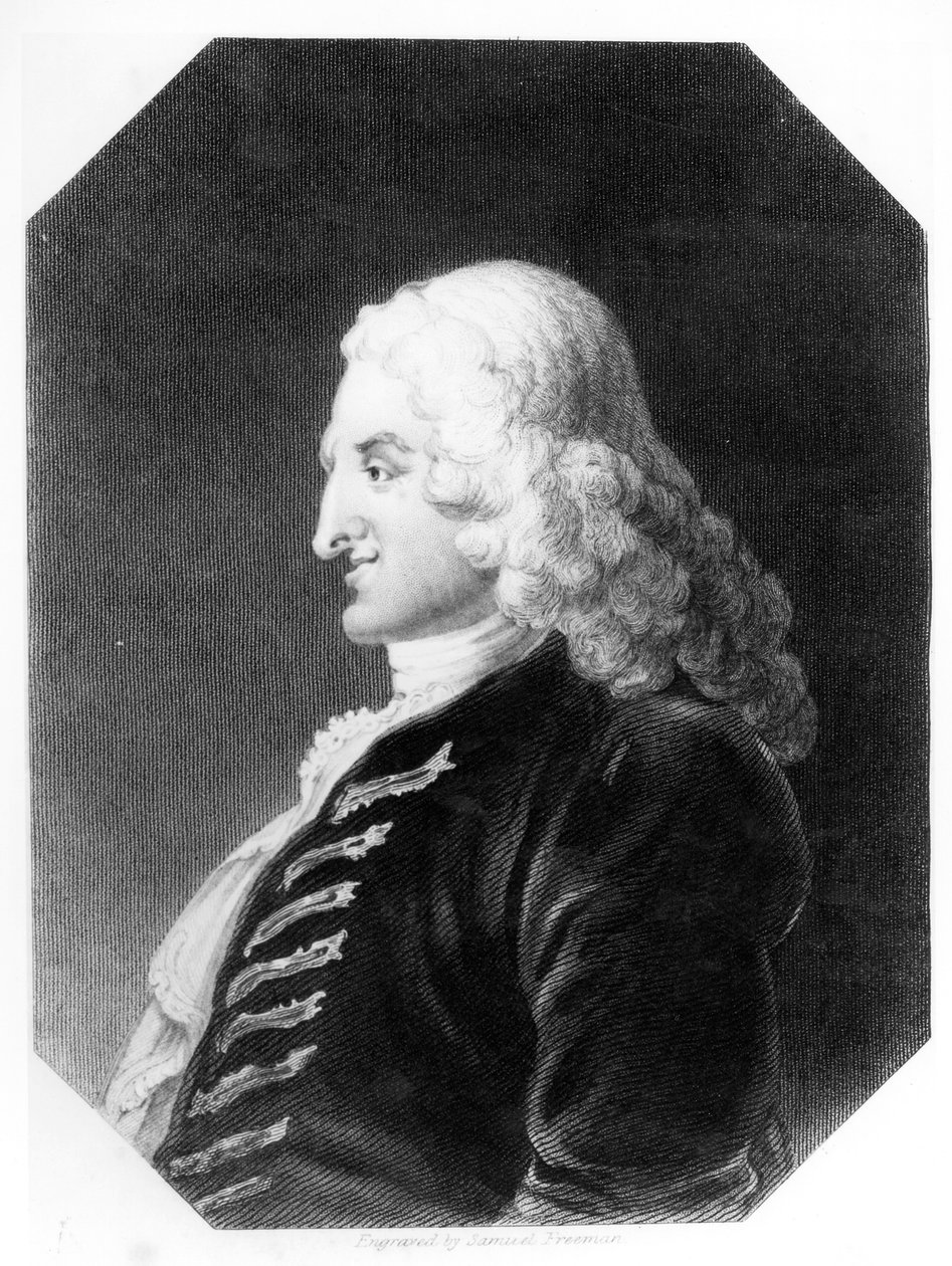 Henry Fielding (1707-54), vésette Samuel Freeman (1773-1857) alkotó: William Hogarth