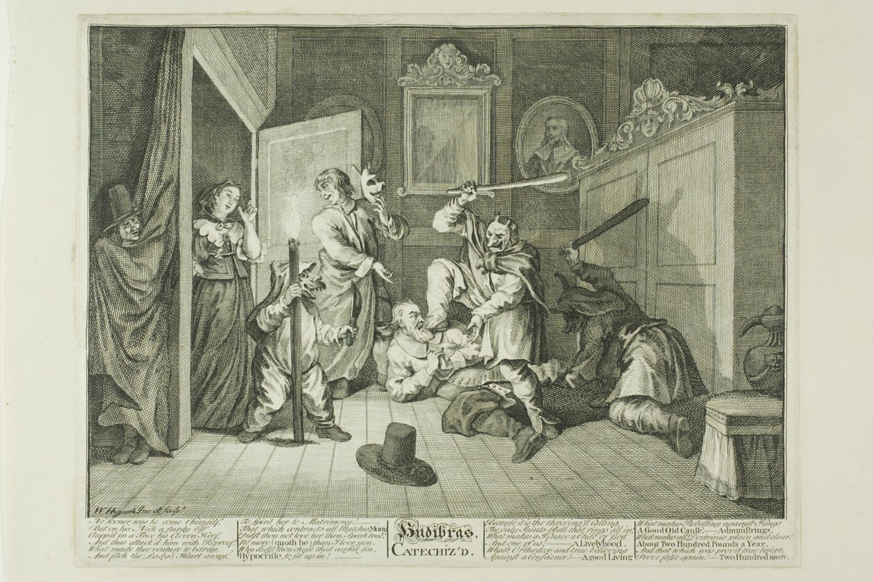 Hudibras Catechized, kilencedik lemez a Hudibrasból alkotó: William Hogarth
