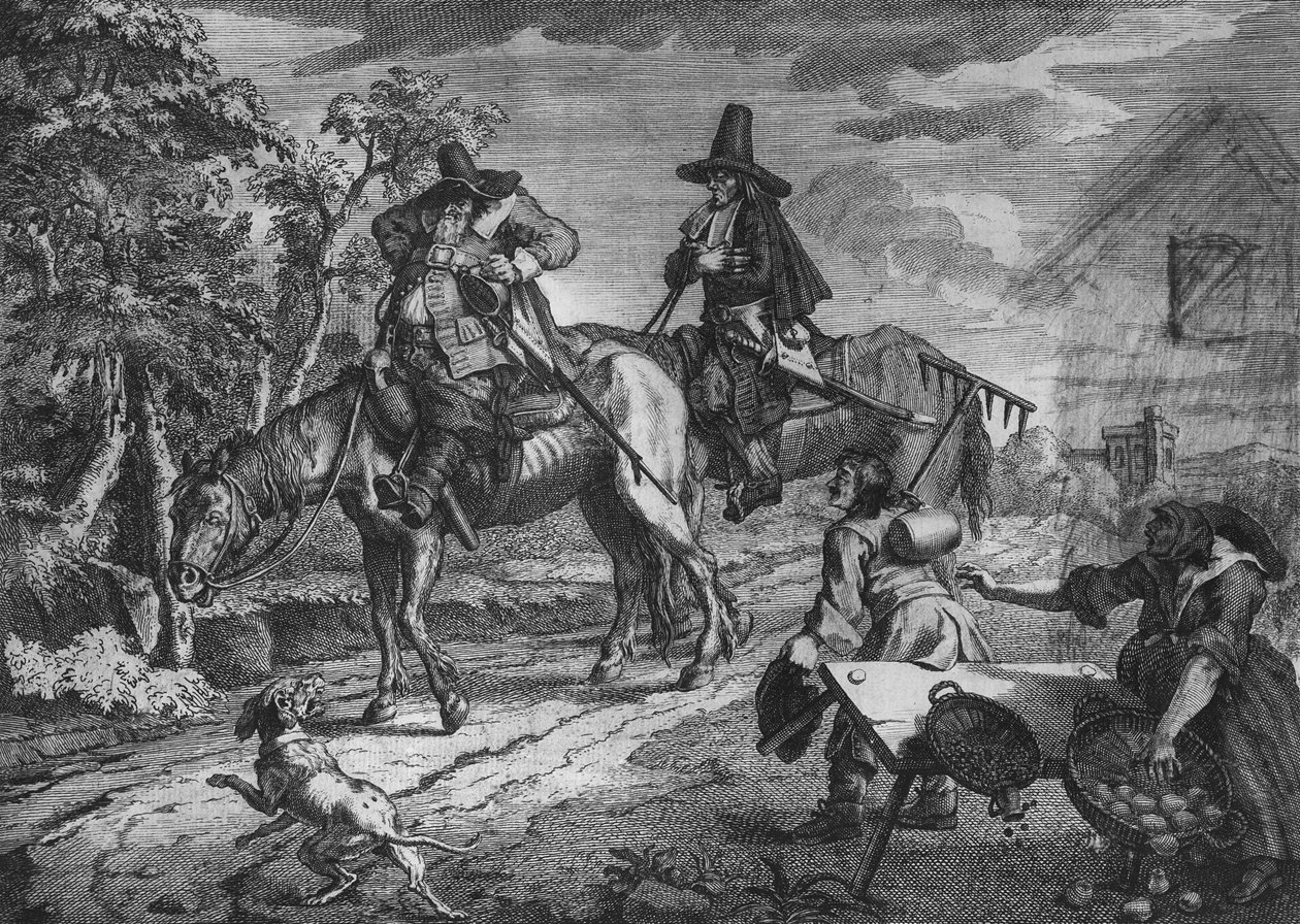 Hudibras Sallies Forth, II. tábla, Samuel Butler Hudibras című művéből, 1726 alkotó: William Hogarth