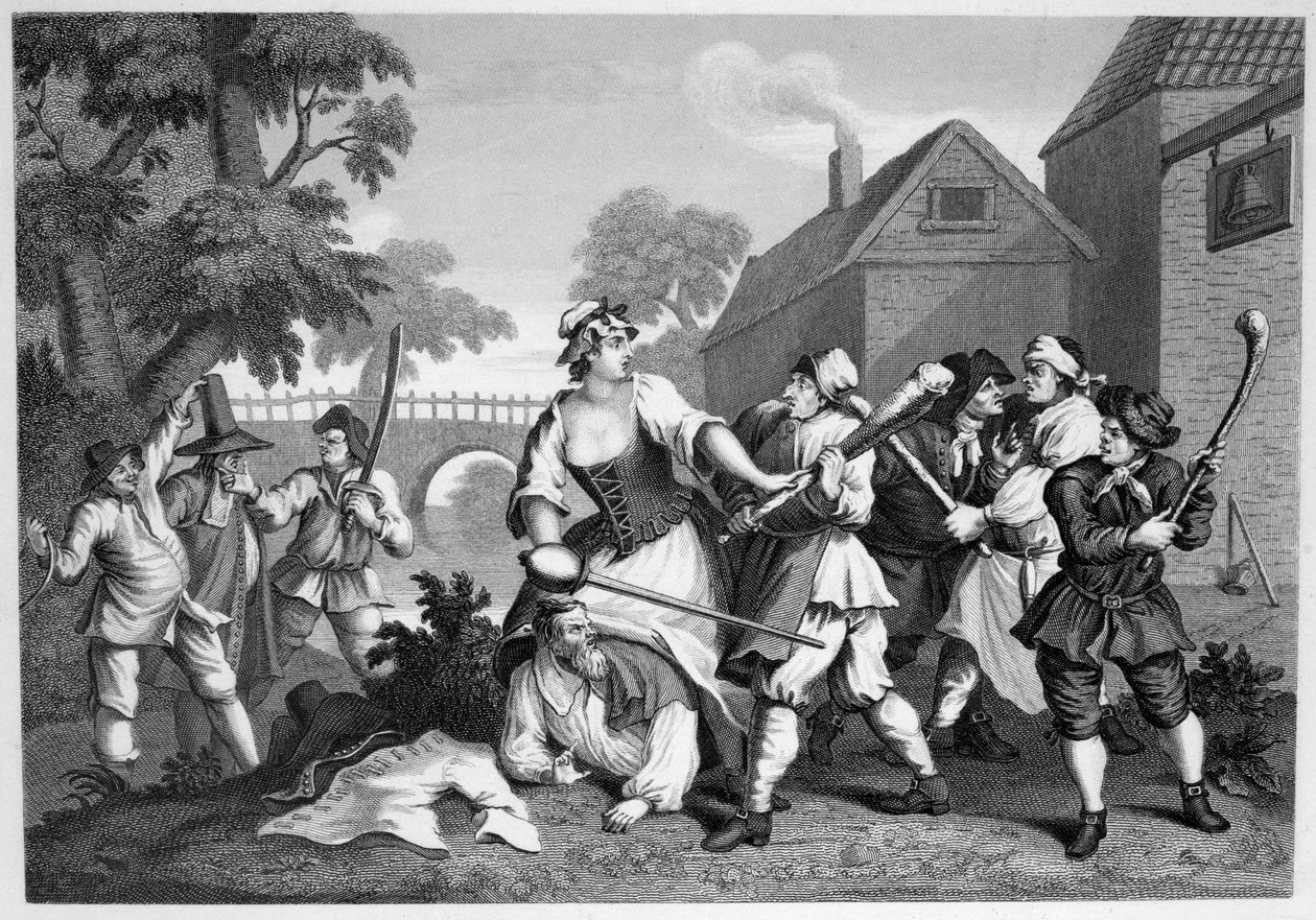 Hudibras A lovag alárendeli magát Trullának alkotó: William Hogarth