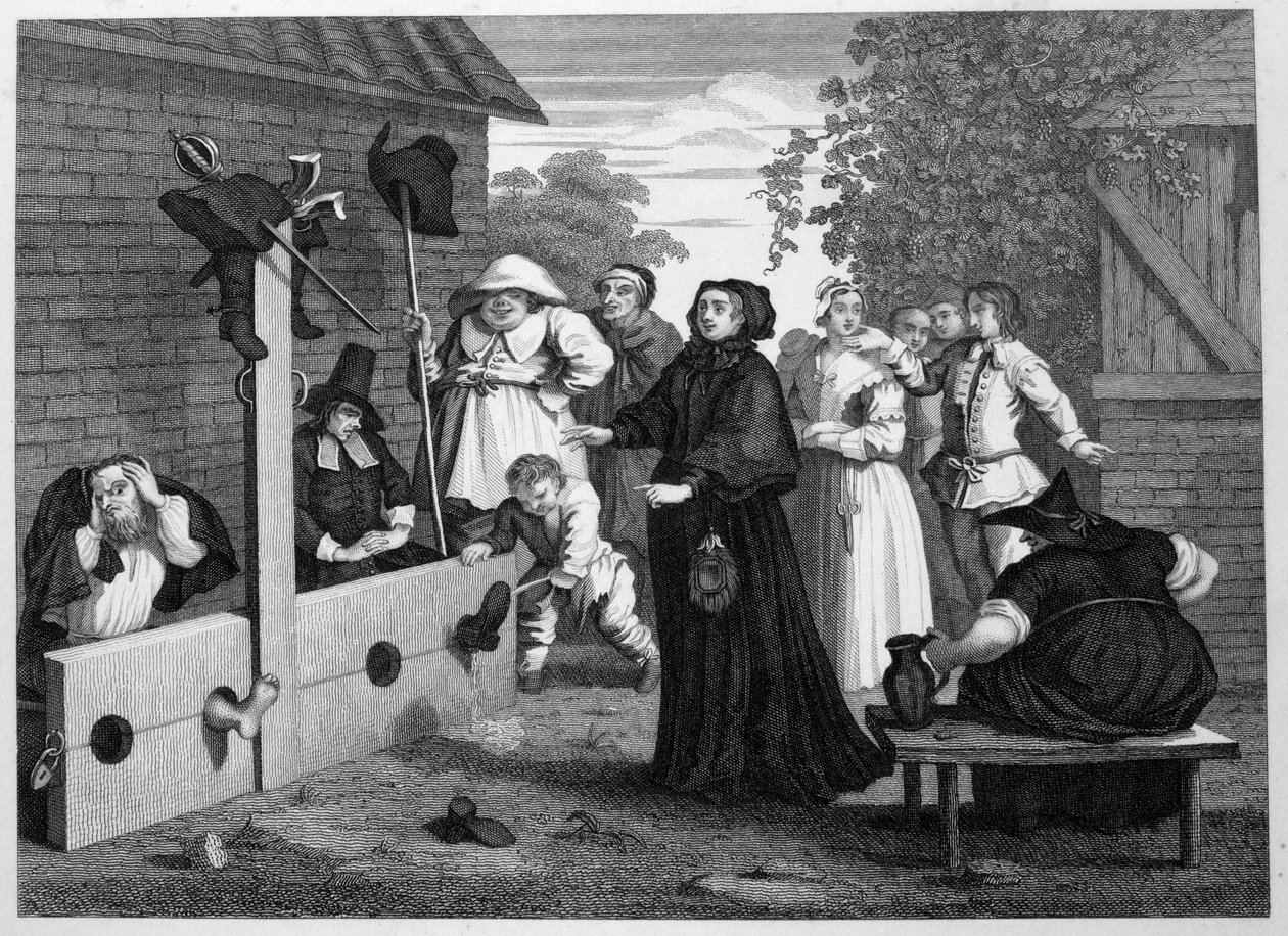 Hudibras és Ralpho a részvényekben alkotó: William Hogarth