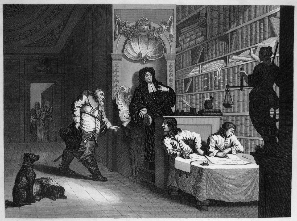 Hudibras és az ügyvéd alkotó: William Hogarth