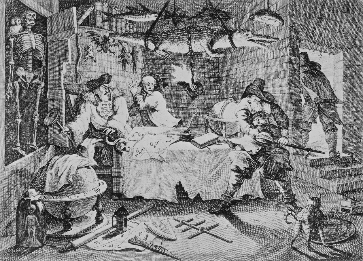 Hudibras megveri Sidrophelt és emberét, Whachumot, Samuel Butler Hudibras című művéből alkotó: William Hogarth