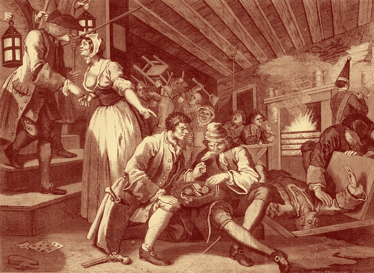 Ipar és tétlenség – William Hogarth alkotó: William Hogarth