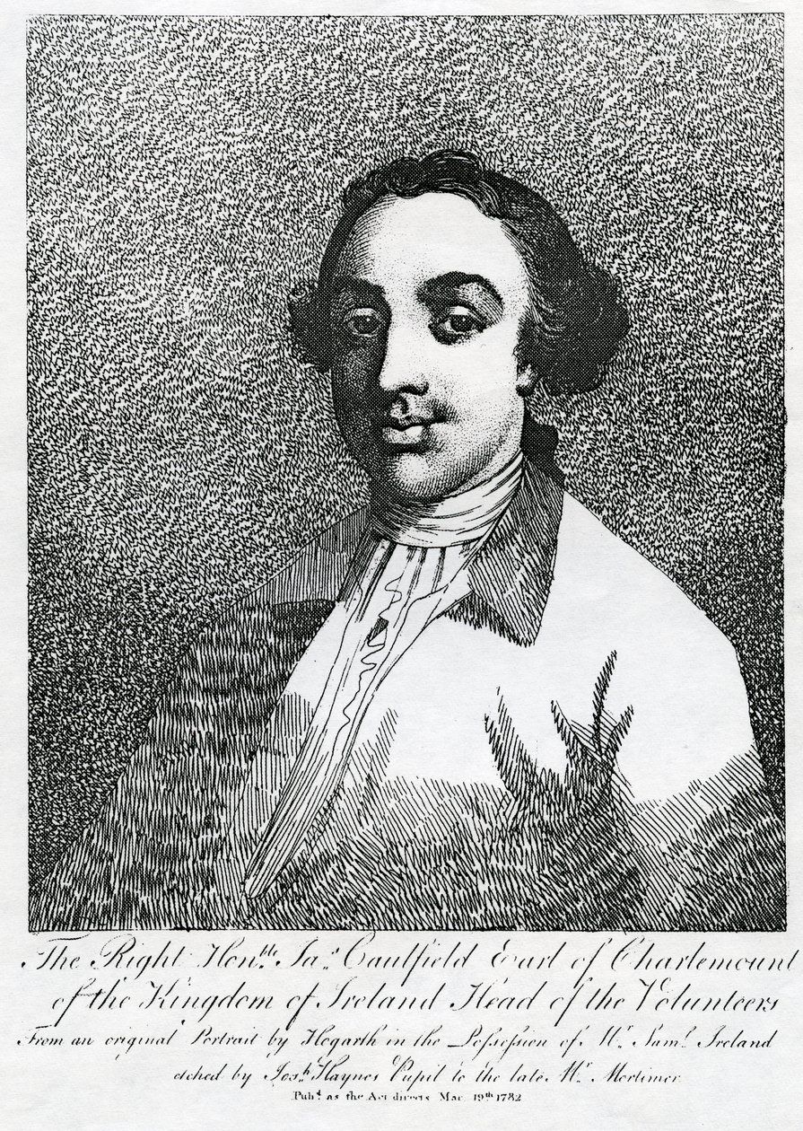 James Caulfield, Charlemont 1. grófja, vésette Joseph Haynes, 1782 alkotó: William Hogarth