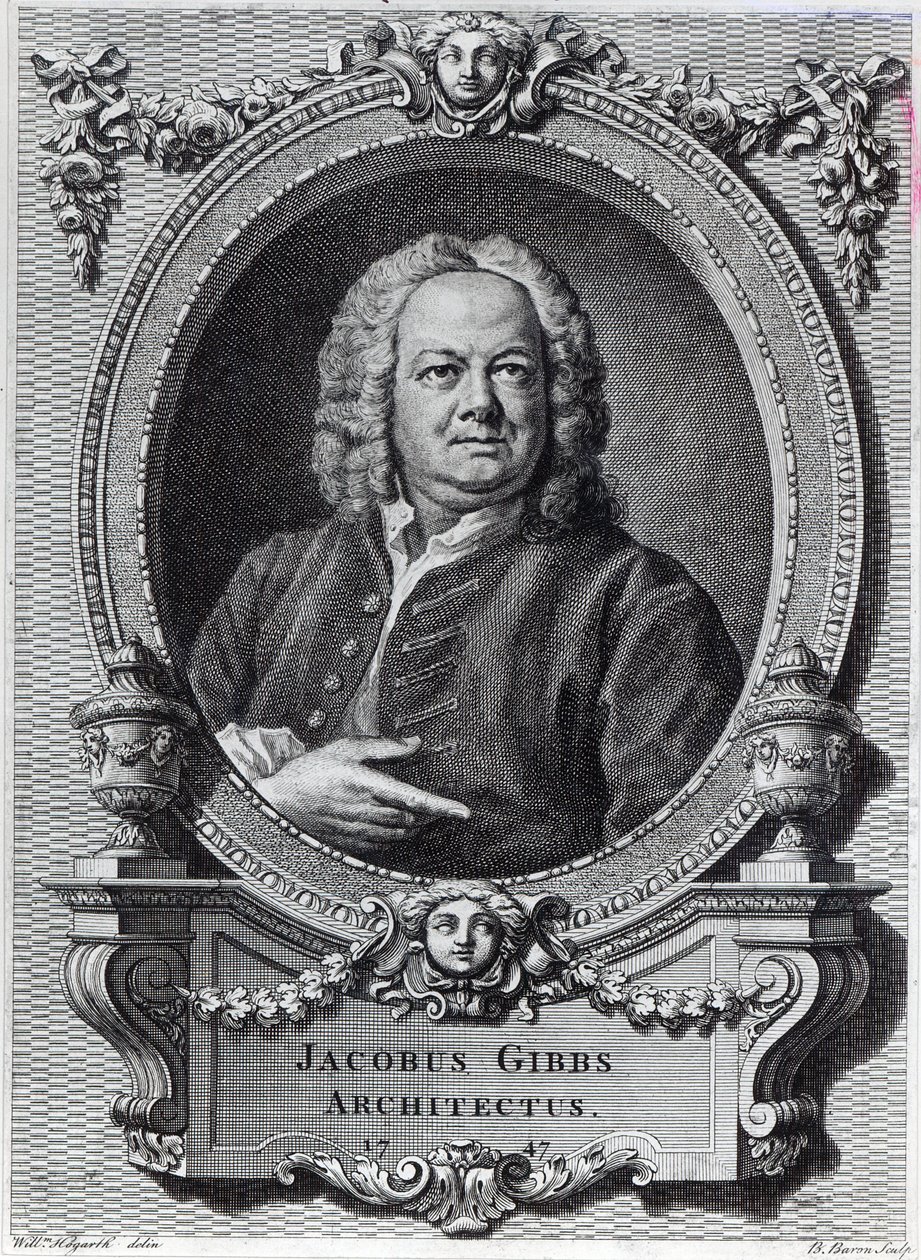 James Gibbs, metszett Bernard Baron, 1747 alkotó: William Hogarth