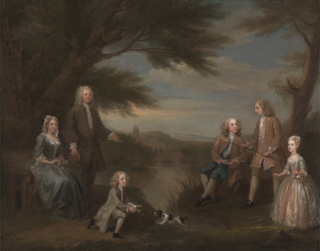 John és Elizabeth Jeffreys és gyermekeik, 1730. alkotó: William Hogarth
