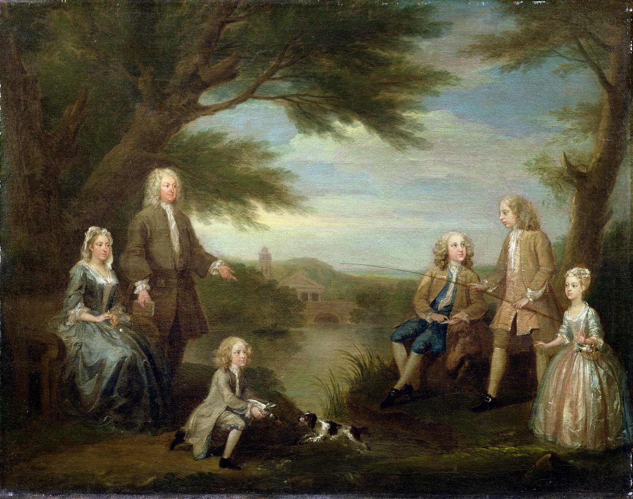 John és Elizabeth Jeffreys és gyermekeik, 1730 alkotó: William Hogarth