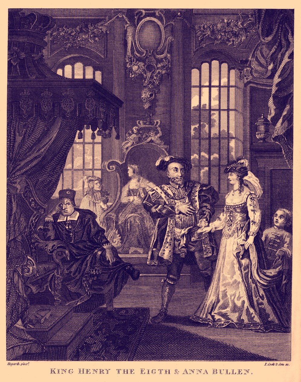 VIII. Henrik király és Boleyn Anna William Hogarthtól alkotó: William Hogarth