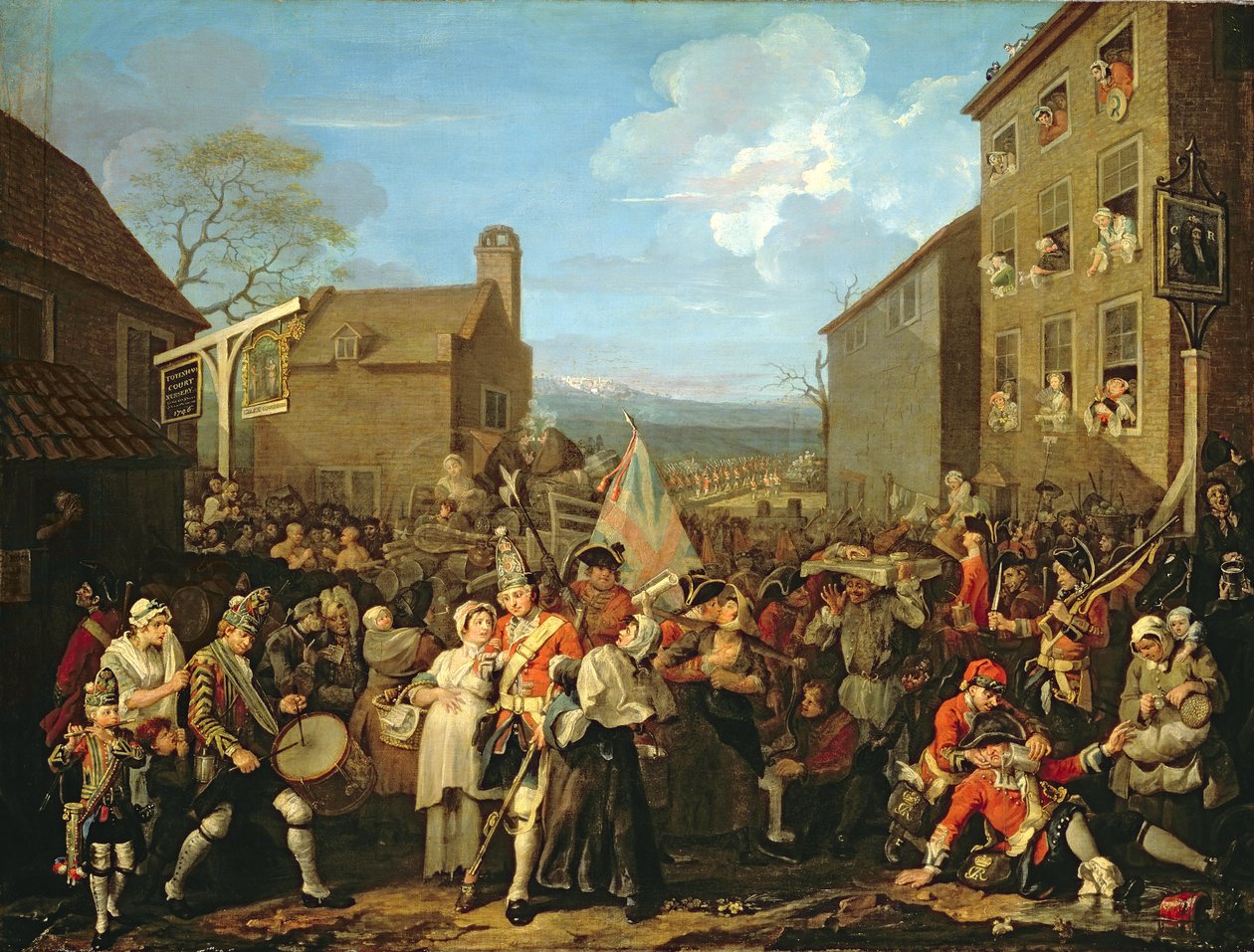 Az őrök menete Finchley-be, 1750 alkotó: William Hogarth