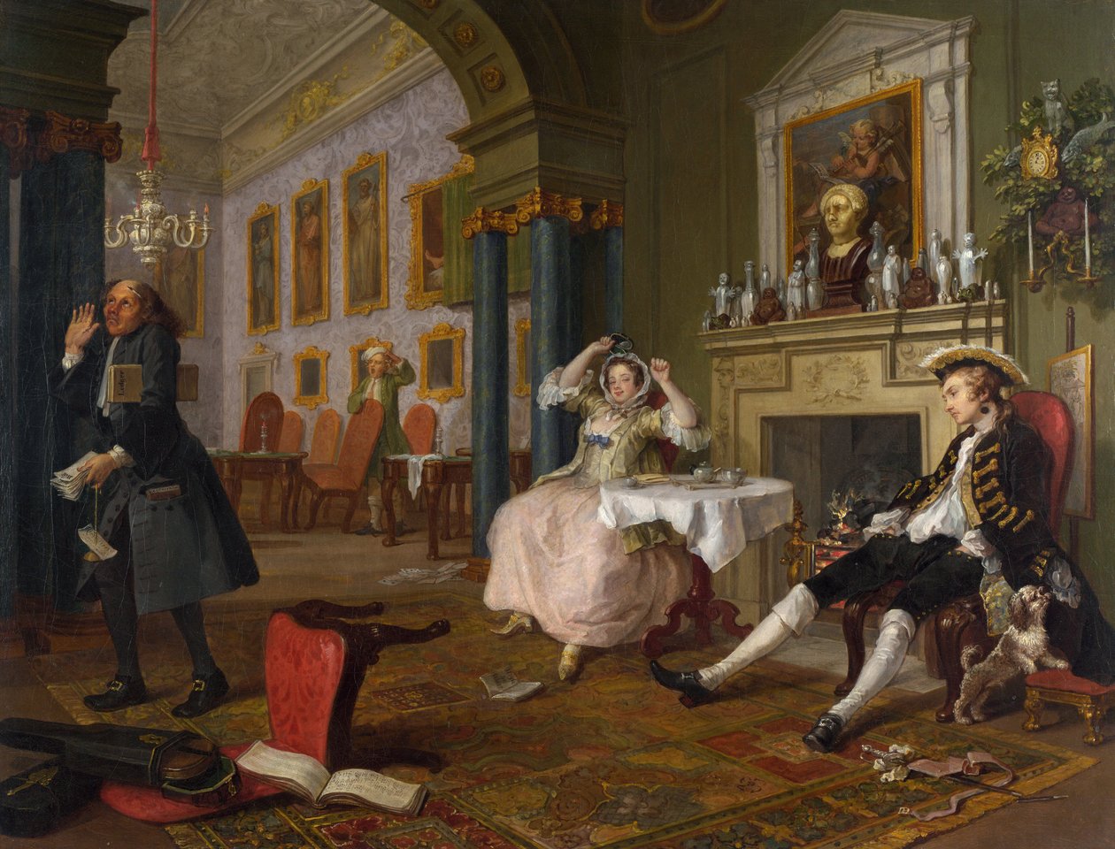 Házasság a la Mode: II – The Tete a Tete, 1743 körül (olaj, vászon) alkotó: William Hogarth