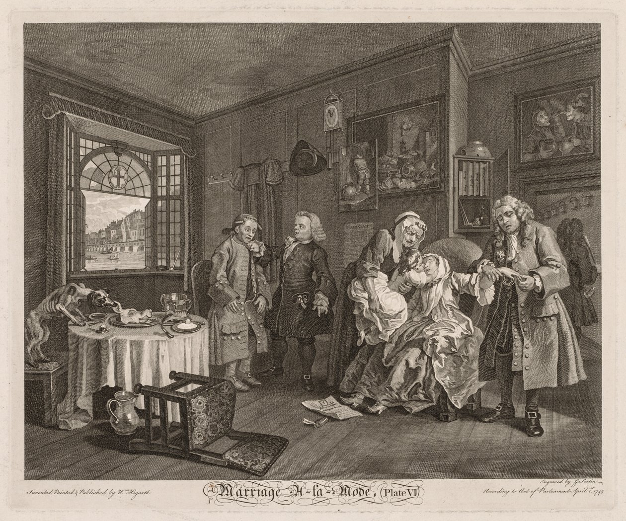 Házasság à la Mode: A grófnő halála alkotó: William Hogarth