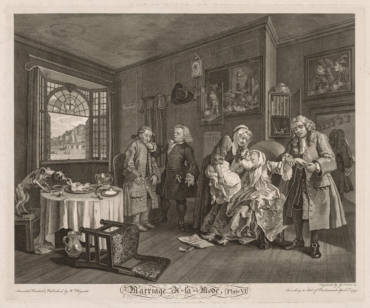 Házasság à la Mode: A grófnő halála alkotó: William Hogarth