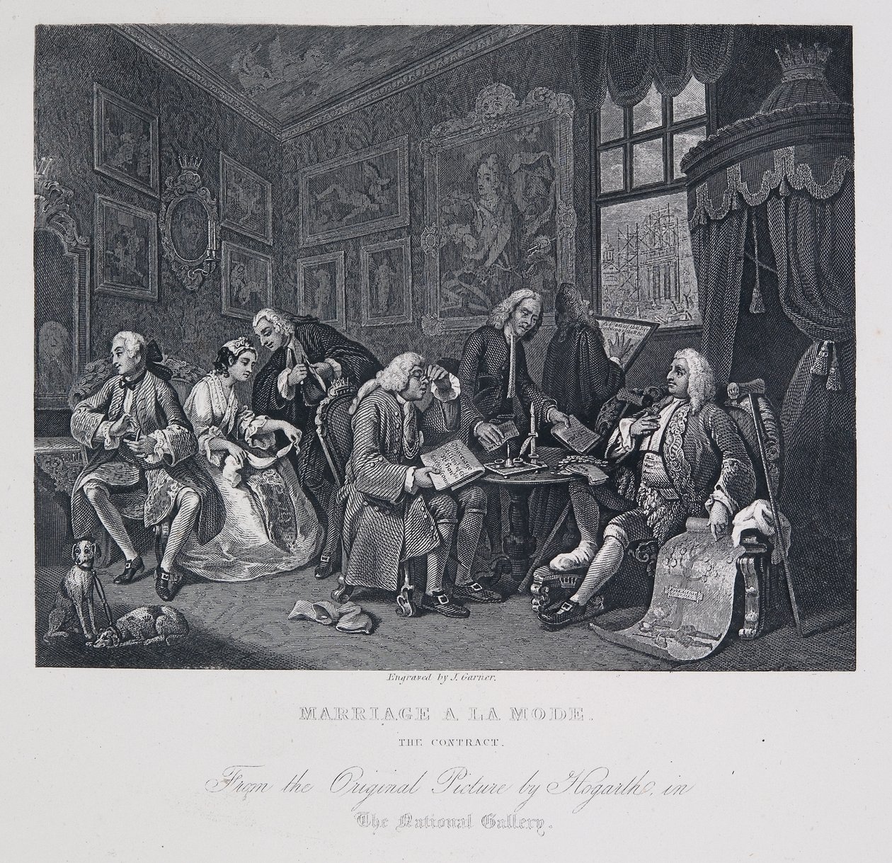 Házasság à la Mode: A szerződés alkotó: William Hogarth