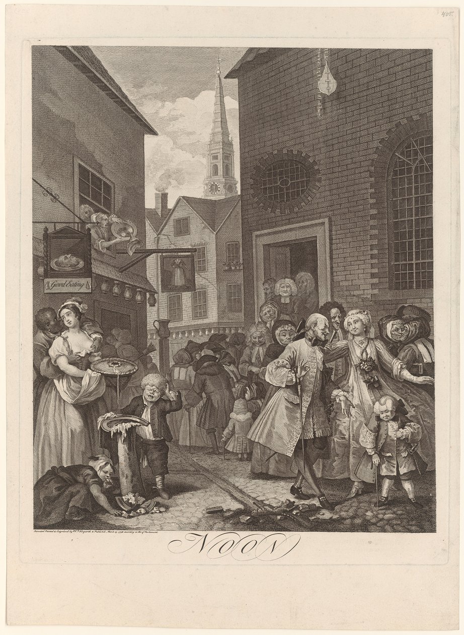 Dél, a „Négy napszak” című sorozat 2. lapja alkotó: William Hogarth