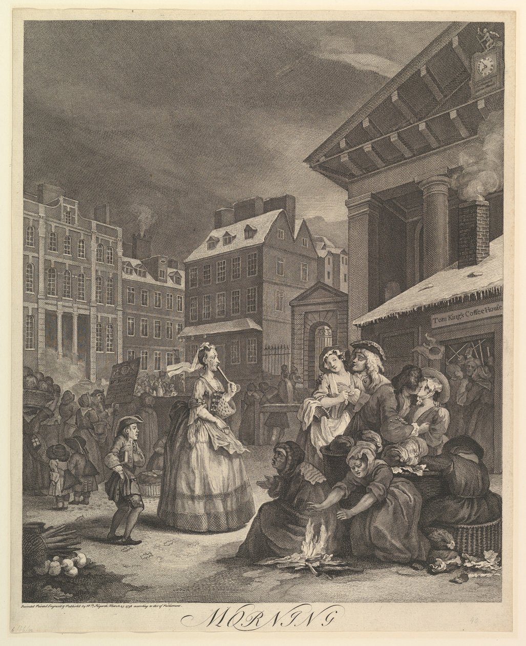 Reggel: A nap négyszerese, 1738. március 25. alkotó: William Hogarth