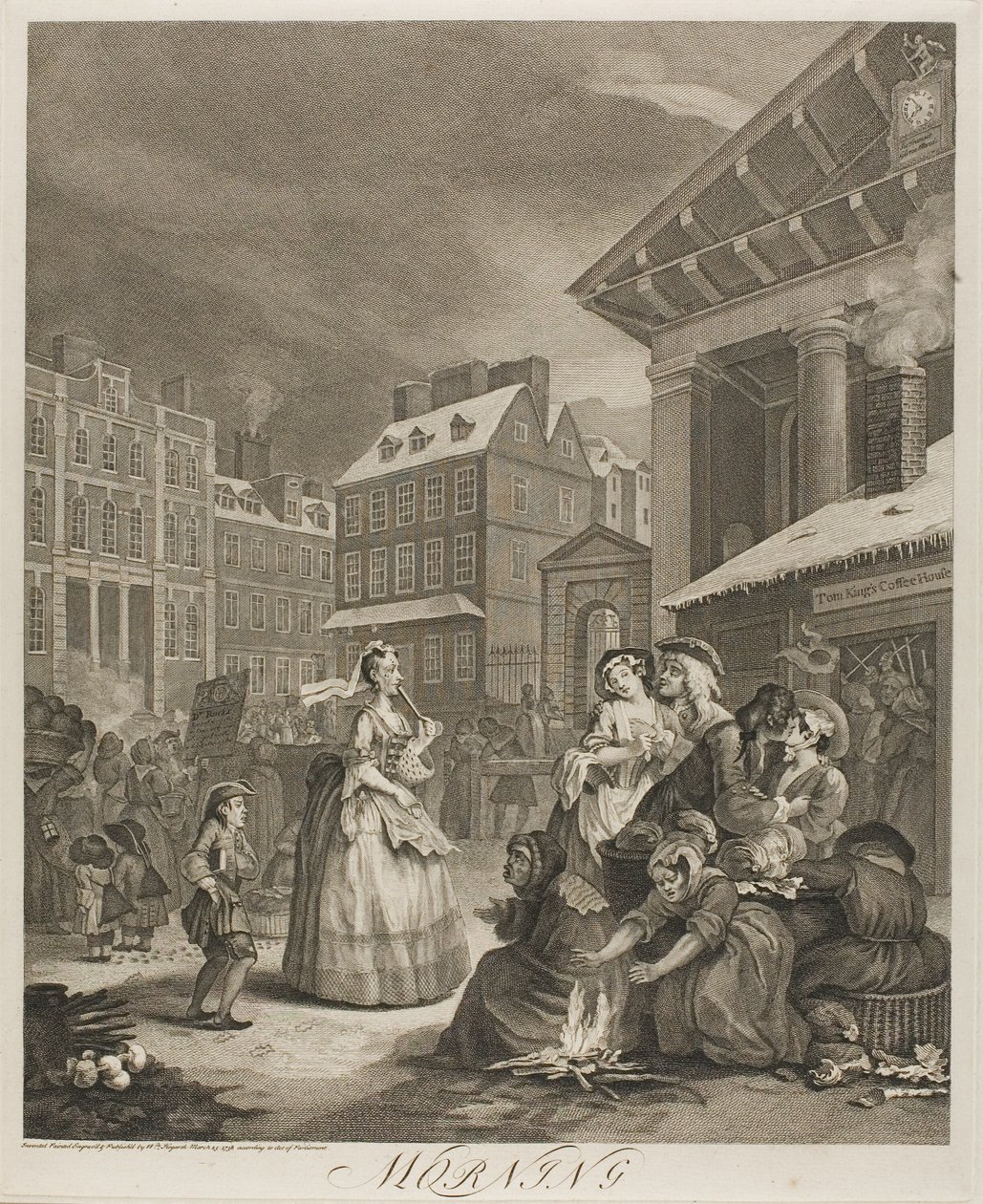 Reggelt, egy tányér a The Four Times of the Day-ből alkotó: William Hogarth