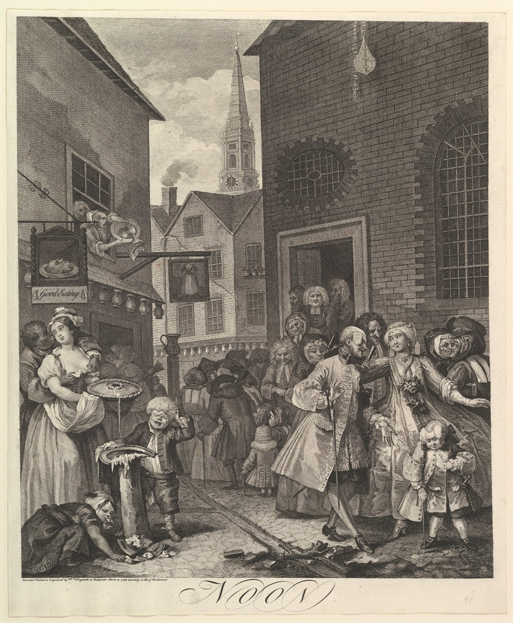 Dél: A nap négy szaka alkotó: William Hogarth