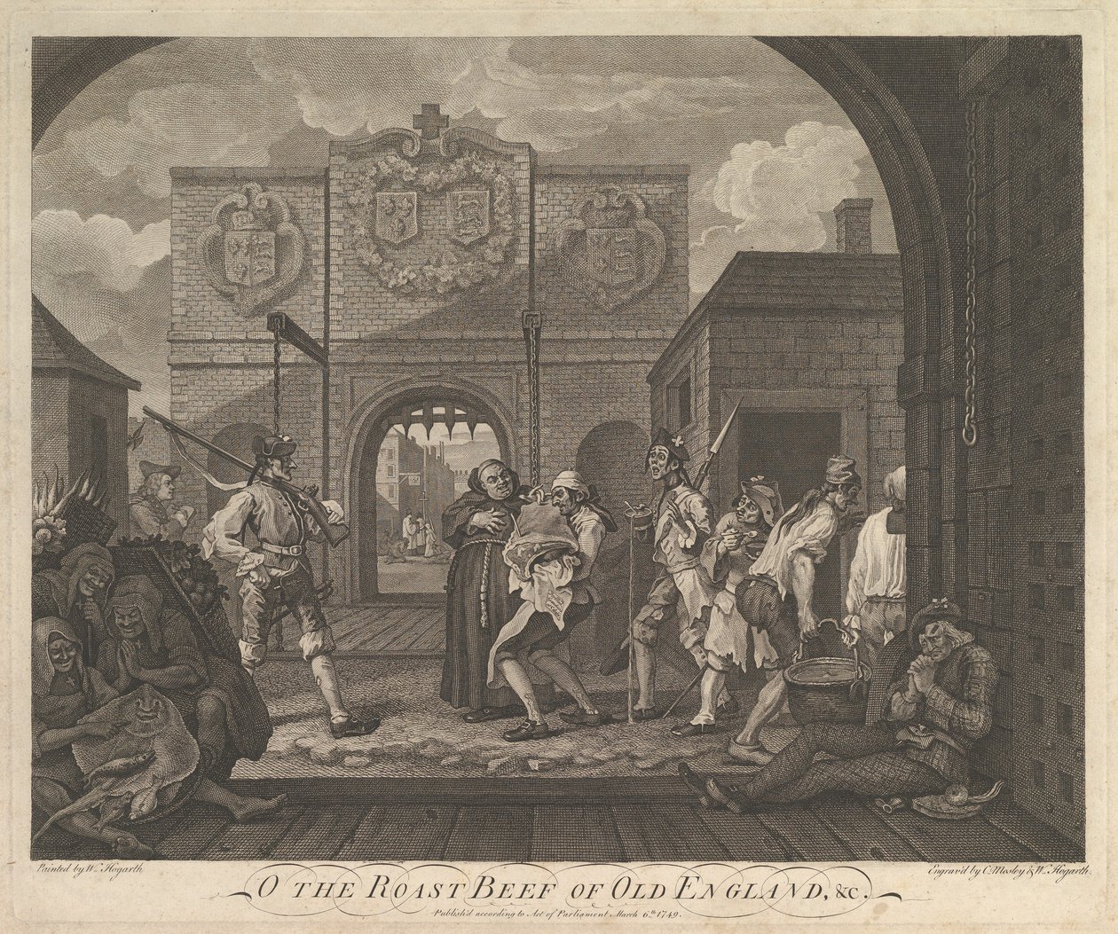 Ó, ó-Anglia marhasültje – Caiais kapuja, 1749. március 6. alkotó: William Hogarth