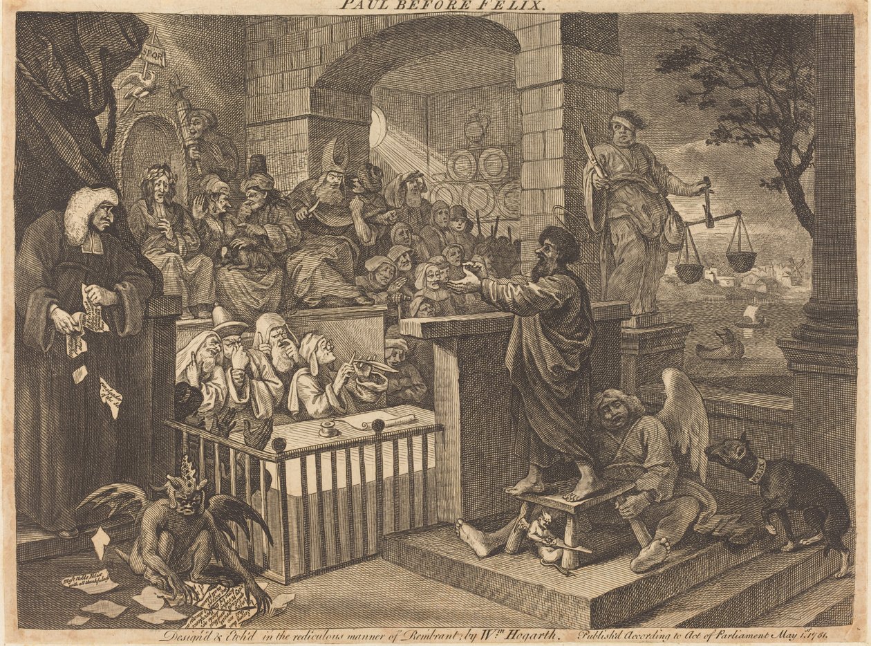 Paul Felix Burlesqued előtt alkotó: William Hogarth