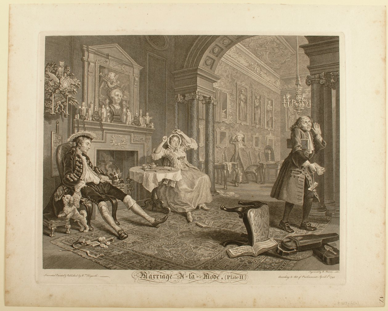 II. táblakép, a „Marriage à la Mode” című műből alkotó: William Hogarth