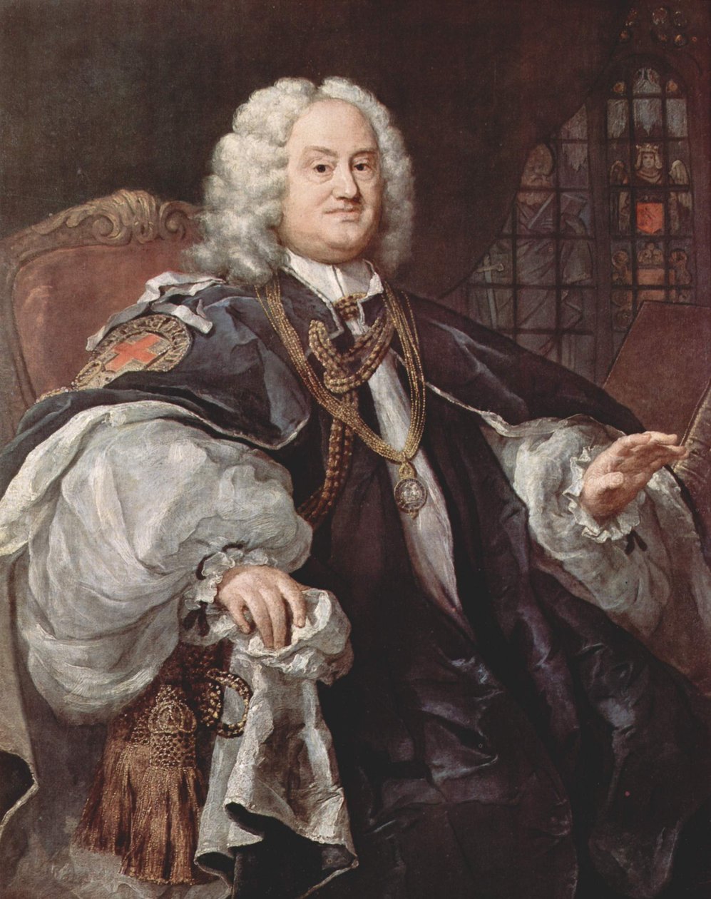 Benjamin Hoadly (1676-1761) angol lelkész portréja, Bangor, Hereford, Salisbury és Winchester püspöke volt. alkotó: William Hogarth