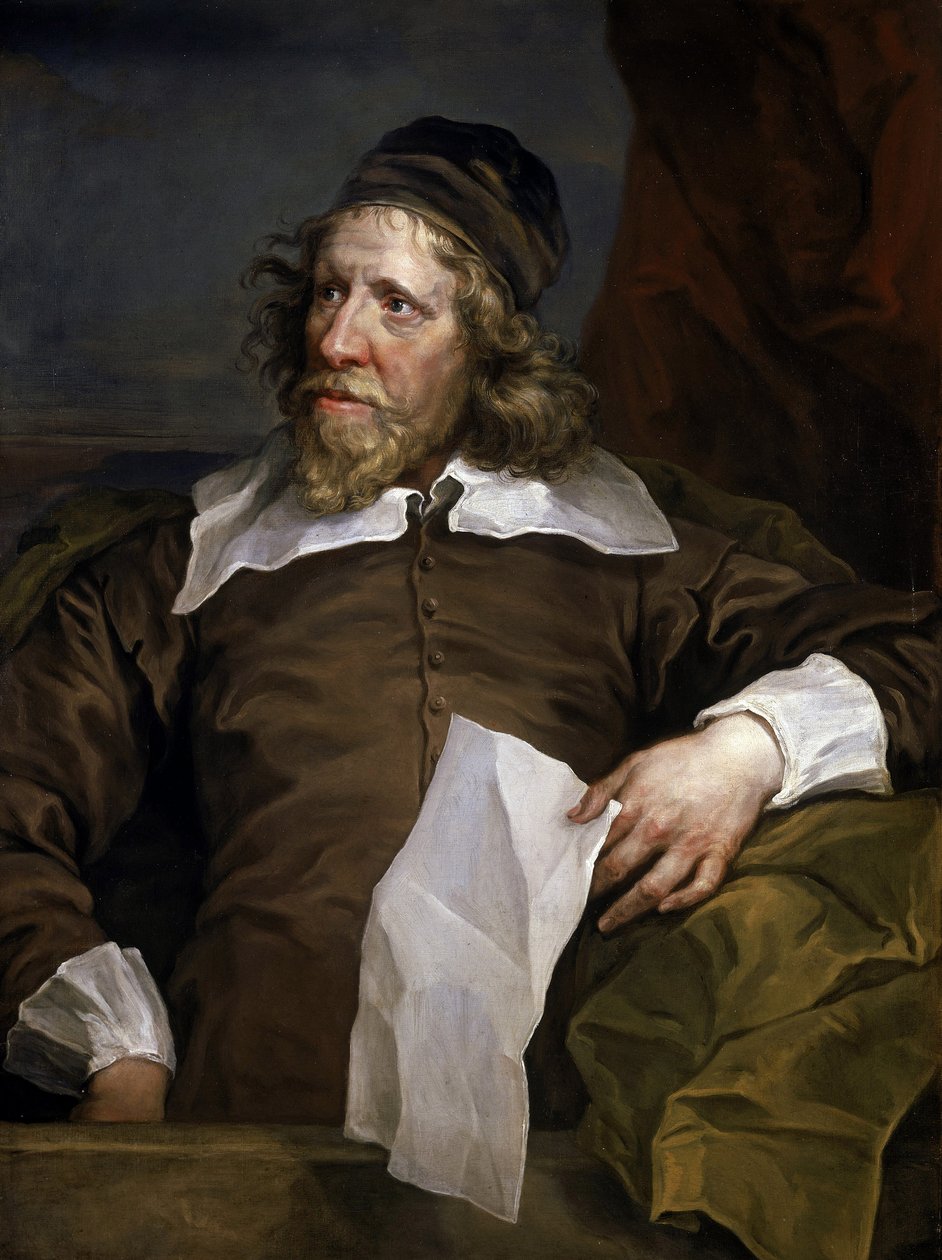 Inigo Jones (1573-1652) portréja, díszlettervező és építész, aki franciaországi és olaszországi tartózkodásai után a reneszánsz építészetet vezette be a brit királyi udvarba. alkotó: William Hogarth