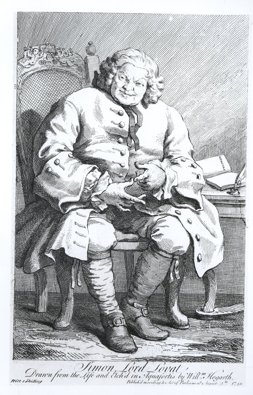 Simon Fraser, Lord Lovat (kb. 1667-1747) portréja, 1746. augusztus 25. alkotó: William Hogarth