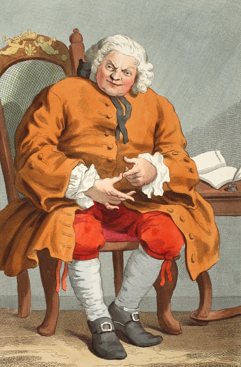 Simon Fraser portréja, Lord Lovat, 1746. augusztus 25., illusztráció a „Hogarth Restored: The Whole Works of the híres William Hogarth, újrametszett Thomas Cook” című kocsmából. 1812 (kézzel színezett metszet) alkotó: William Hogarth