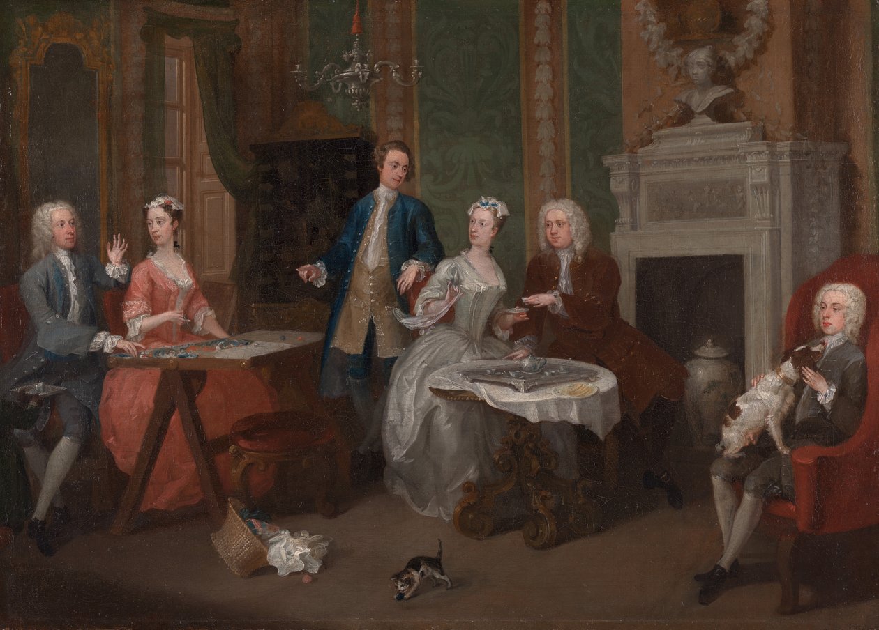Egy család portréja, kb. 1735. alkotó: William Hogarth