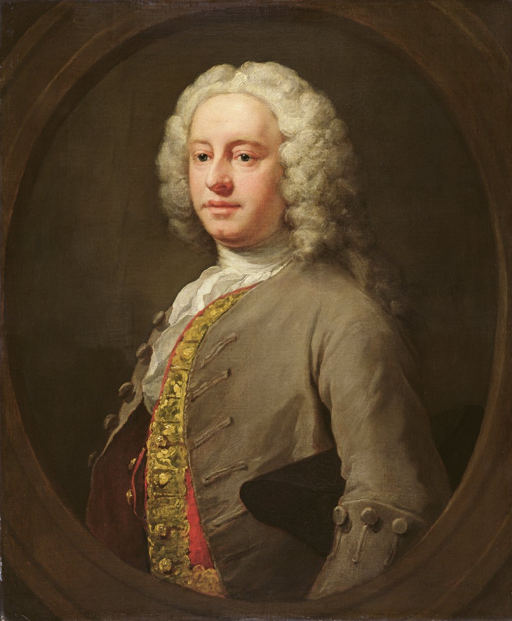 Egy ismeretlen férfi portréja, cc.1740 alkotó: William Hogarth