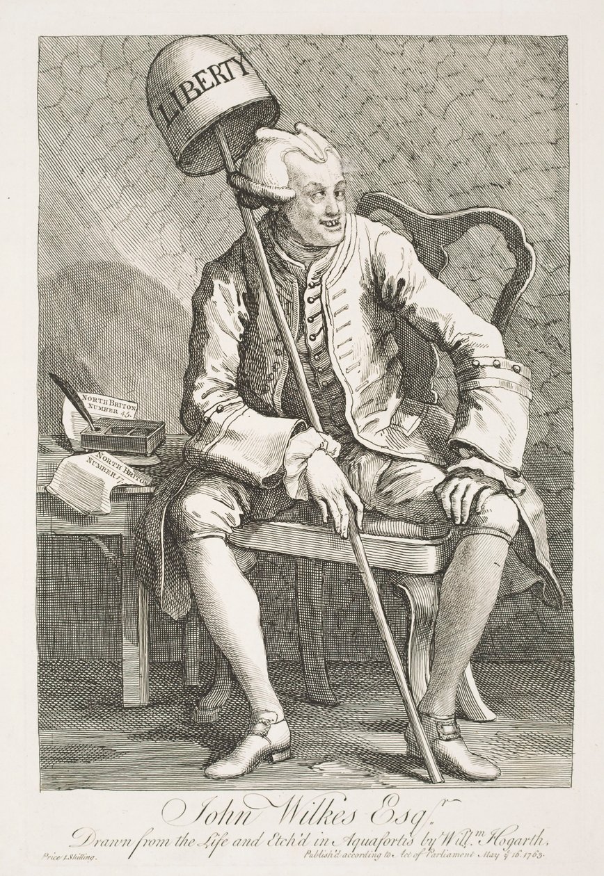 John Wilkes, Esquire portréja alkotó: William Hogarth