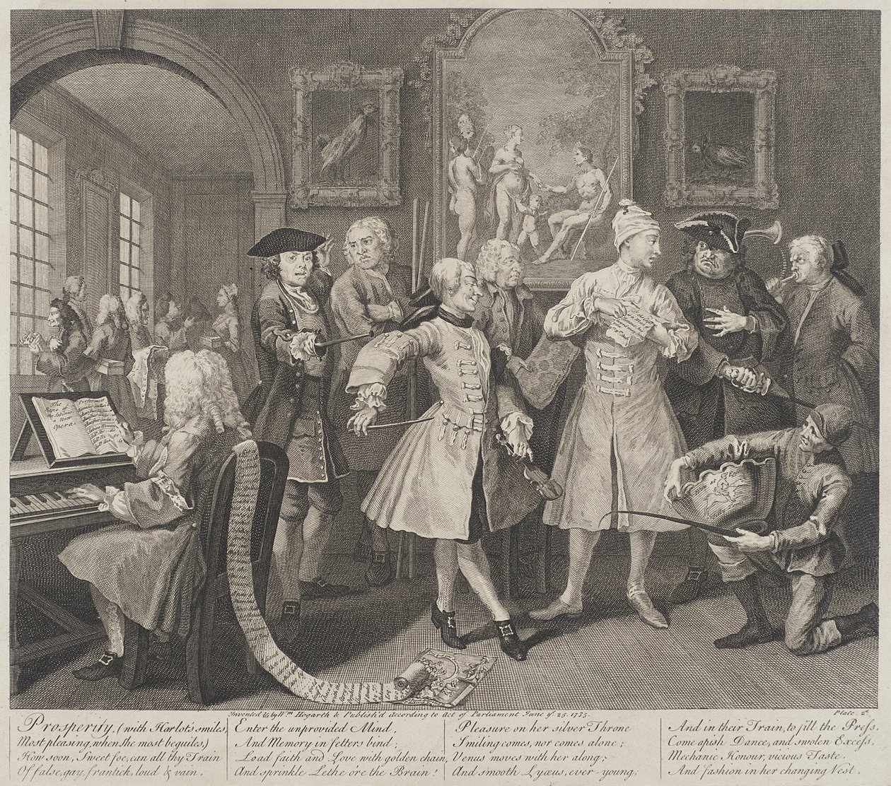Jólét, a szajha mosolyával alkotó: William Hogarth