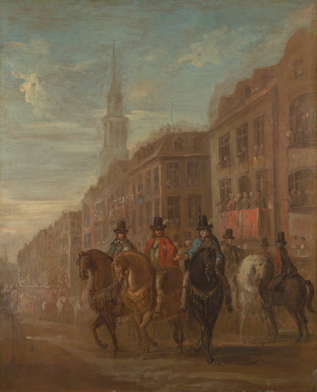 II. Károly restaurációs körmenete Cheapside-ban alkotó: William Hogarth