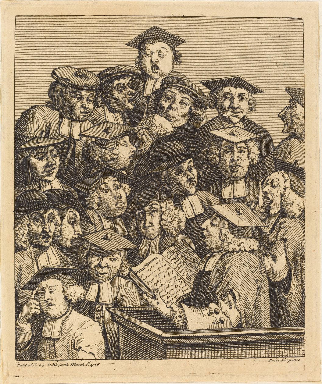 Tudósok egy előadáson alkotó: William Hogarth