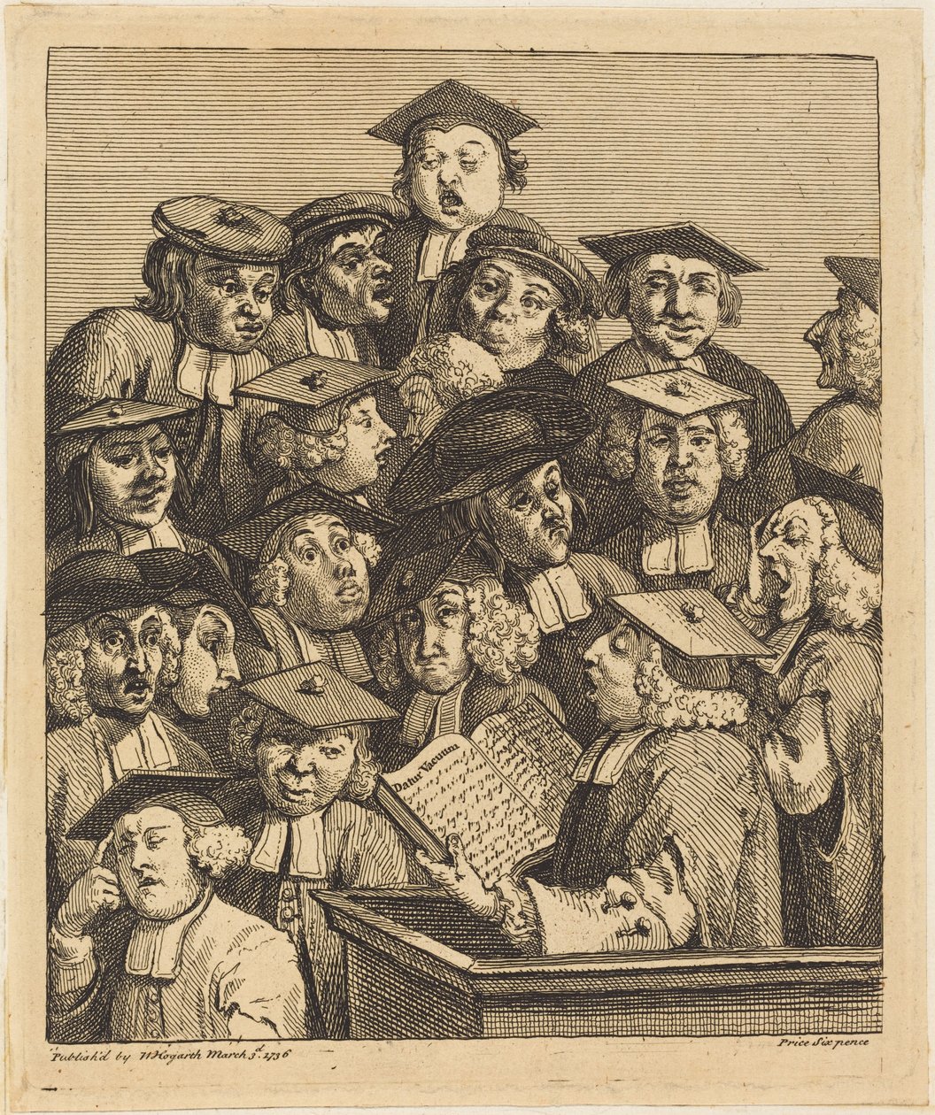 Tudósok egy előadáson alkotó: William Hogarth