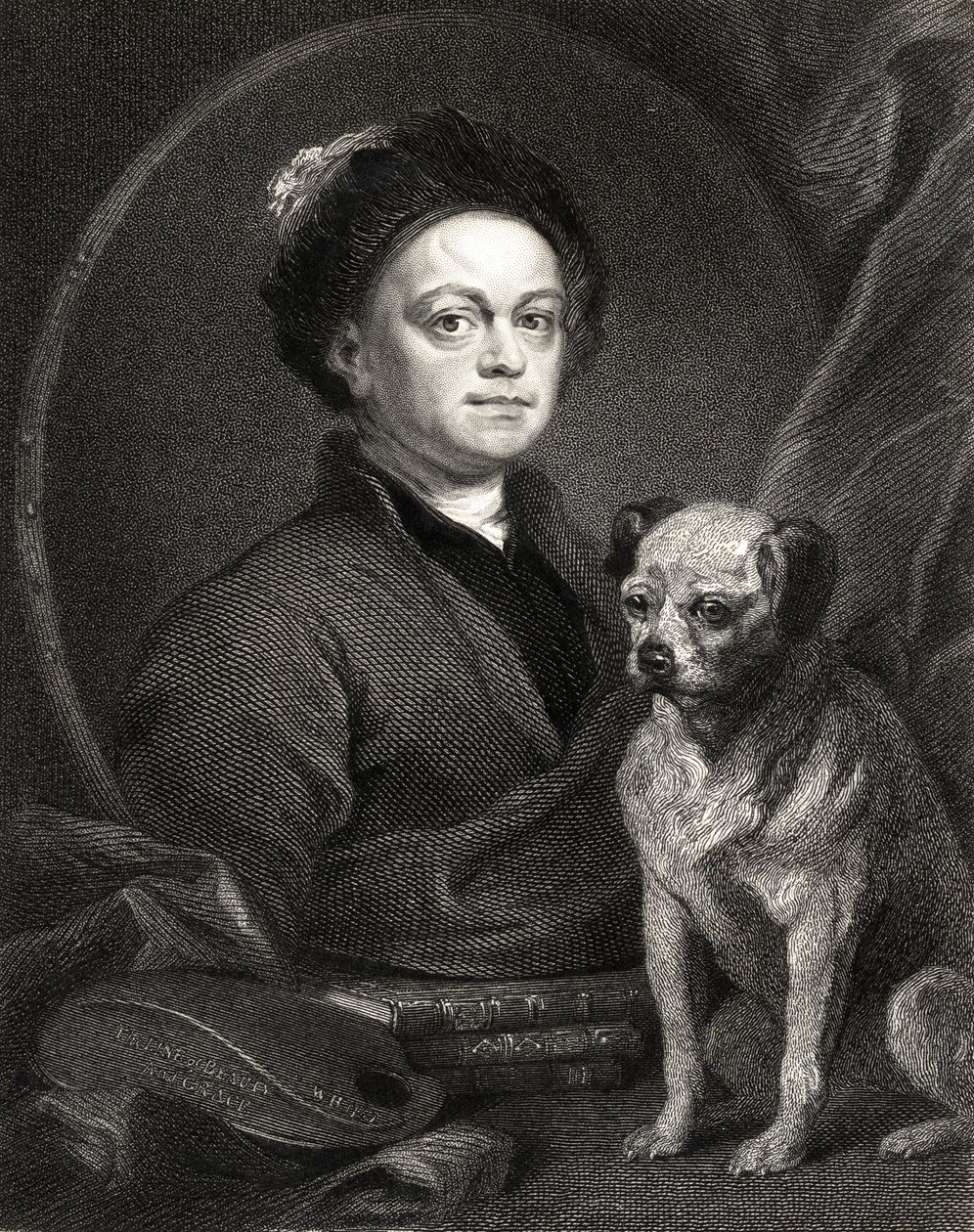 Önarckép, a Gallery of Portraits-ból, 1833-ban jelent meg alkotó: William Hogarth