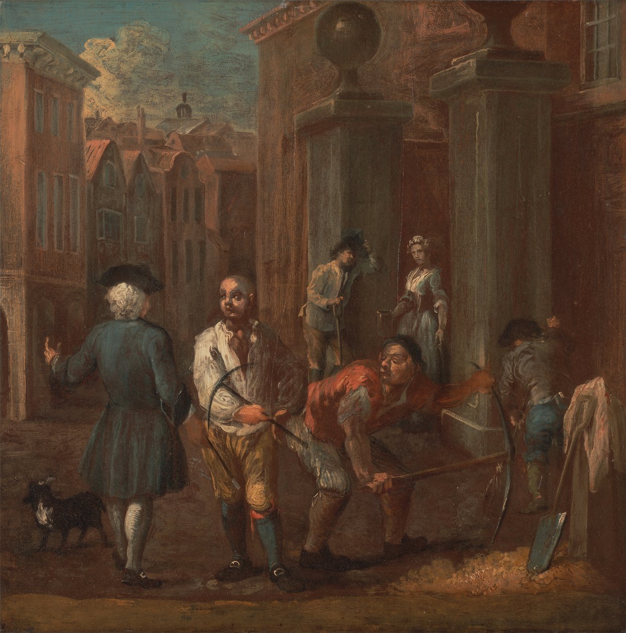 Iratkozzon fel egy járdaért, kb. 1725. alkotó: William Hogarth
