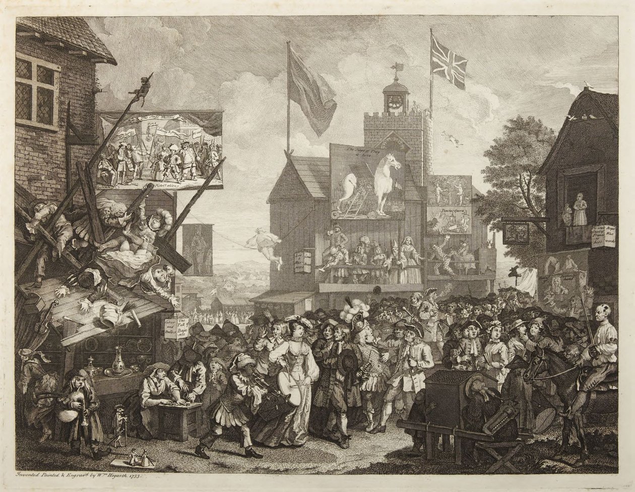 Southwarki vásár alkotó: William Hogarth