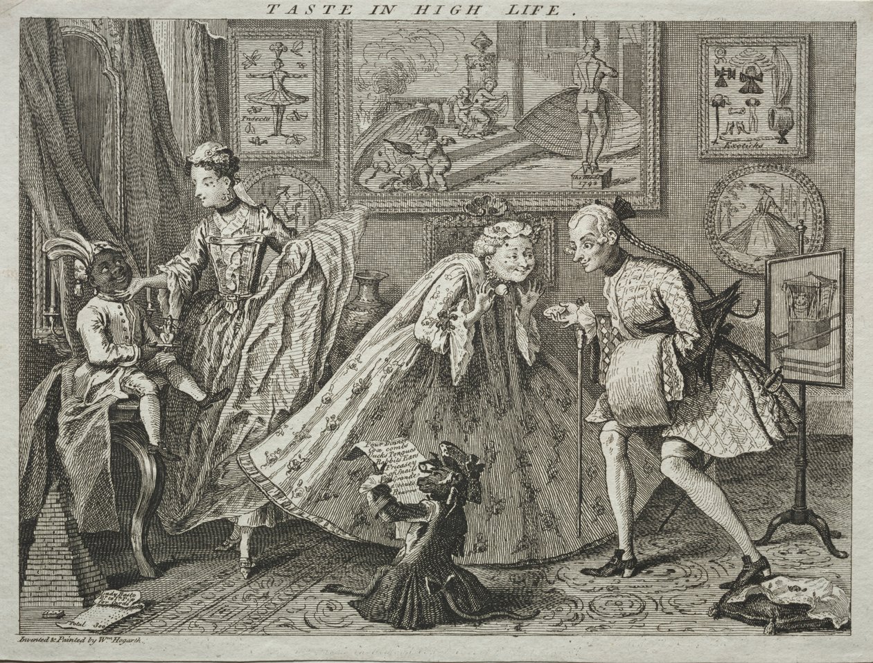 Íz a magas életben, 1746. alkotó: William Hogarth