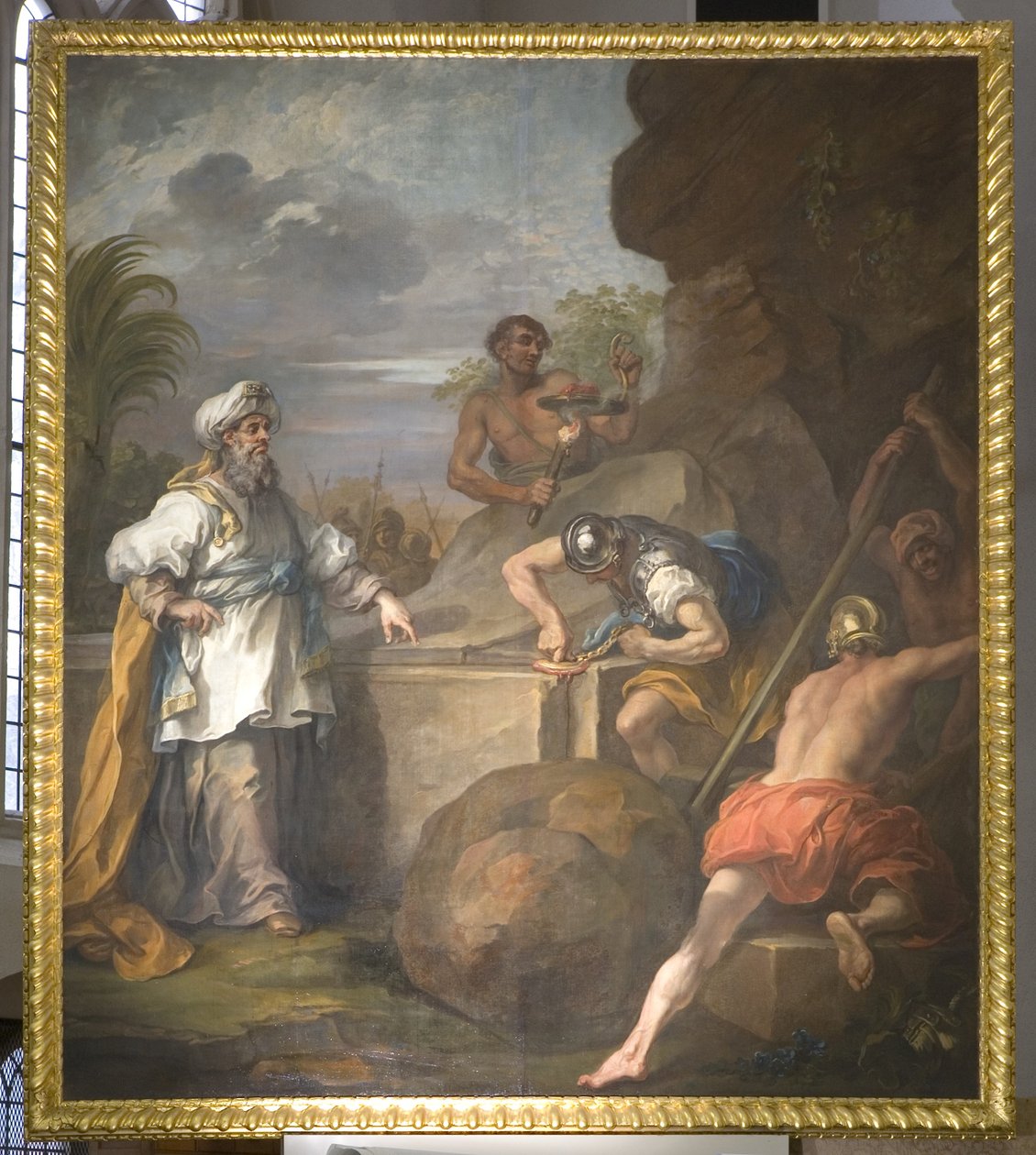 Szent Mária Redcliffe oltárképe (bal oldali panel) alkotó: William Hogarth
