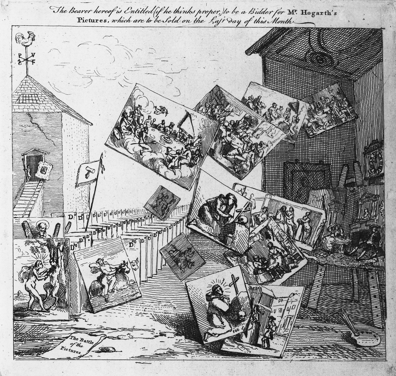 A képek csatája, 1745 alkotó: William Hogarth