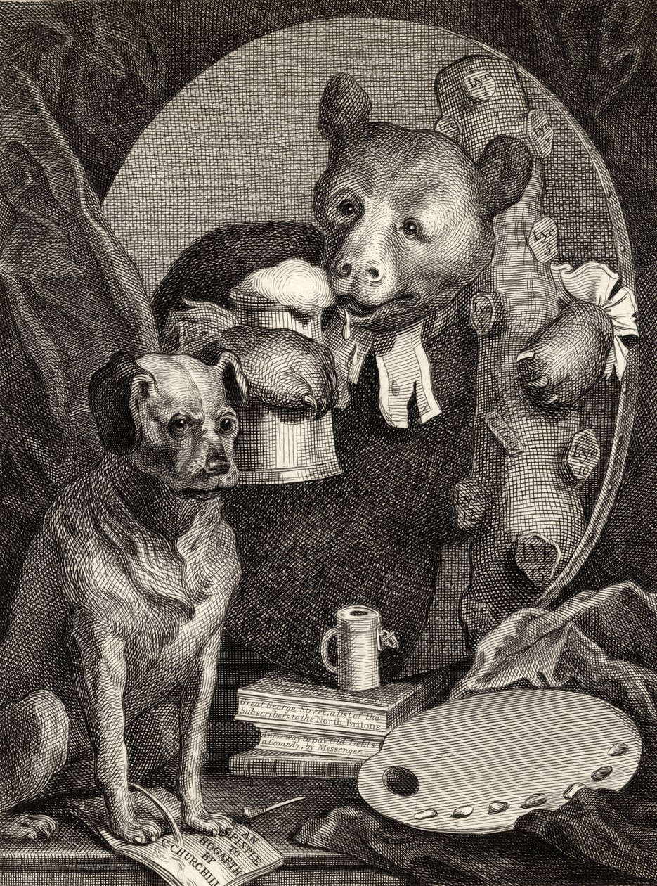 Az 1833-ban megjelent „William Hogarth műveiből” a J. Mills által metszett, 1833-ban megjelent „The Works of William Hogarth” című művéből az egykori tiszteletes Charles Churchill, az orosz Herkules karakterében. alkotó: William Hogarth